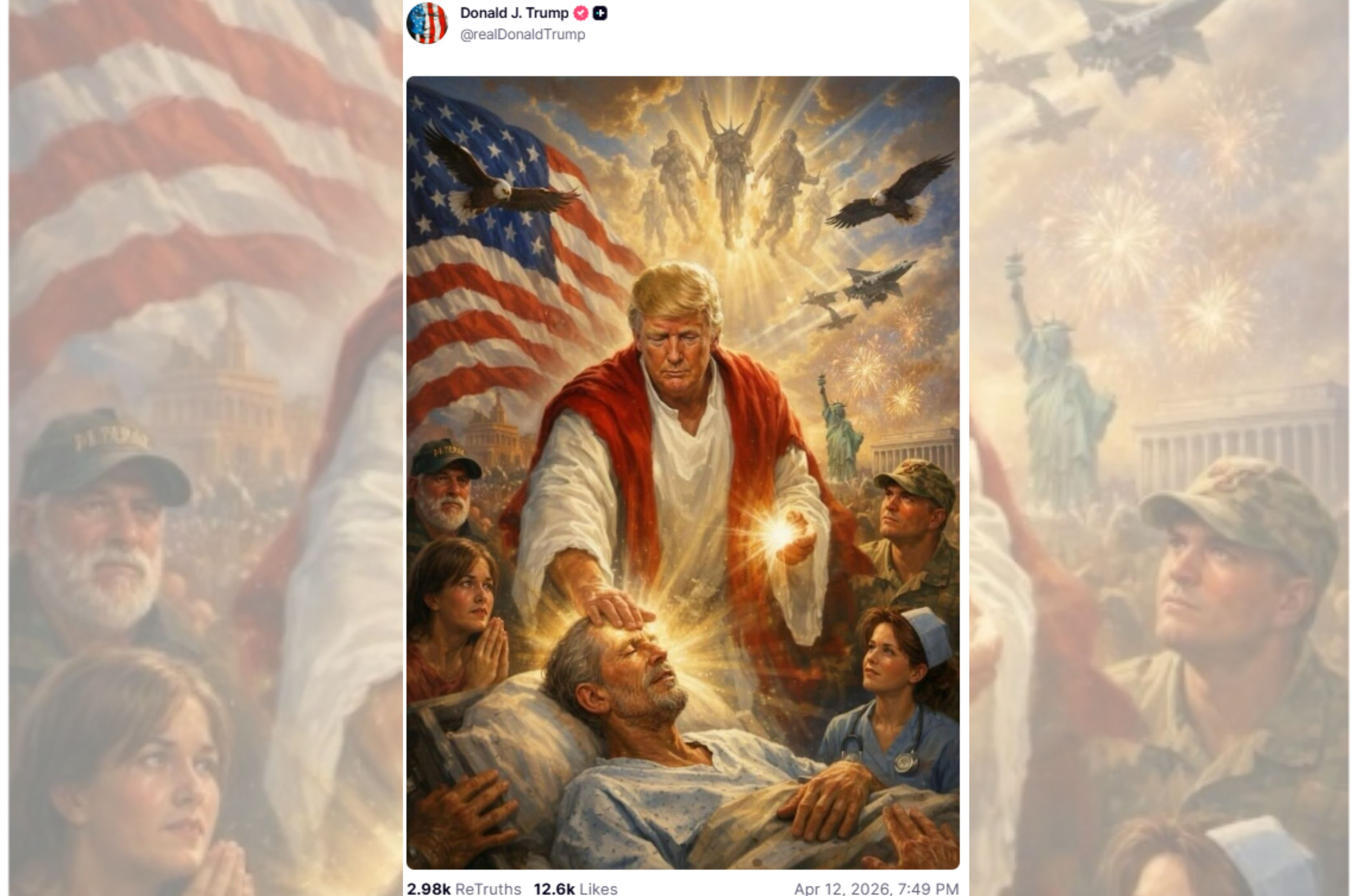 Donald Trump compartió esta imagen en TruthSocial
