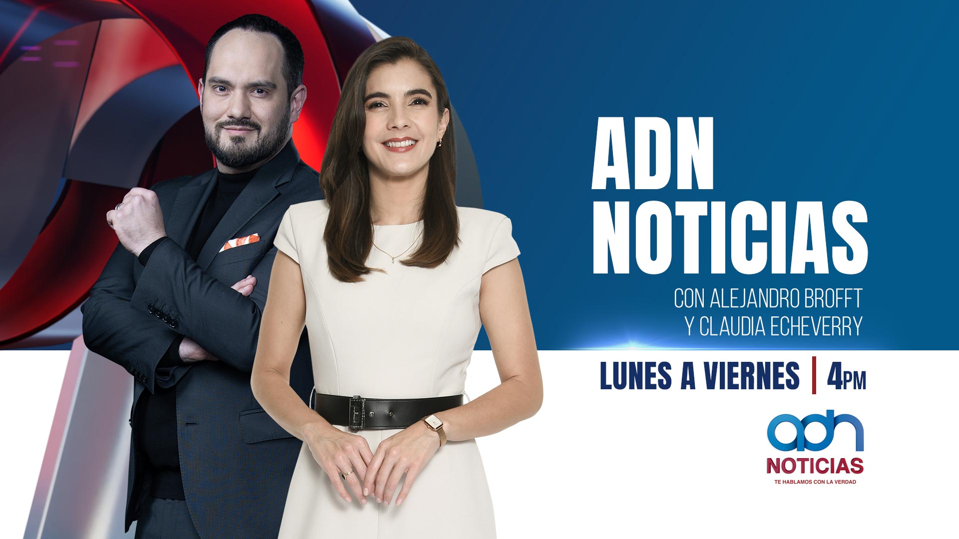 Imagen del programa: ADN Noticias con Alejandro Brofft y Claudia Echeverry